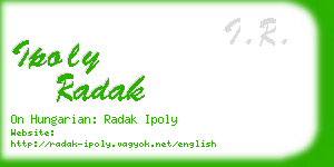 ipoly radak business card